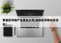 娄底区块链产业基金公司[湖南区块链协会会长]